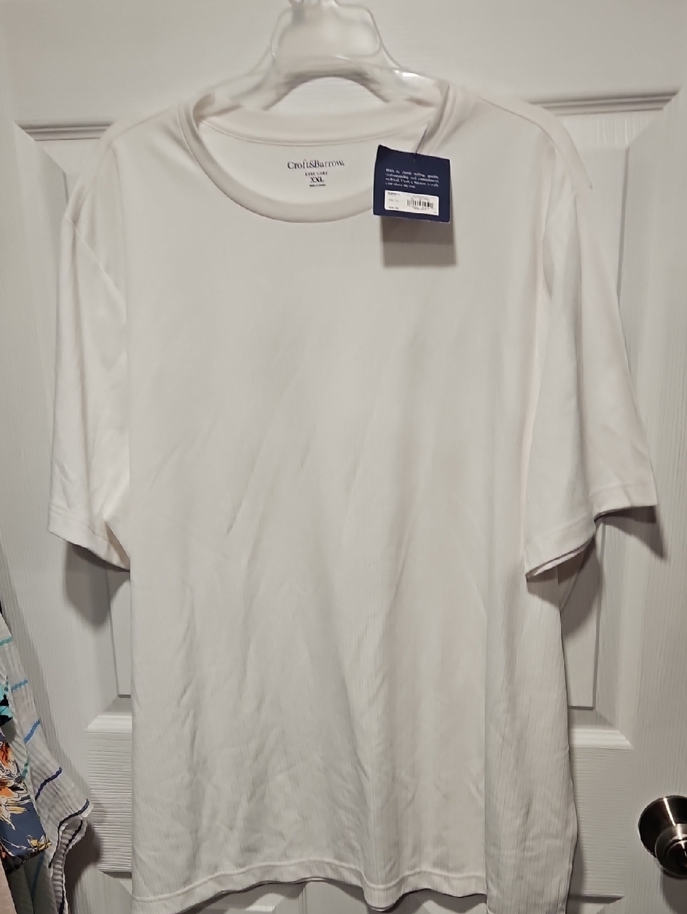 croft & barrow White Short Sleeve Crew Neck T-Shirt
